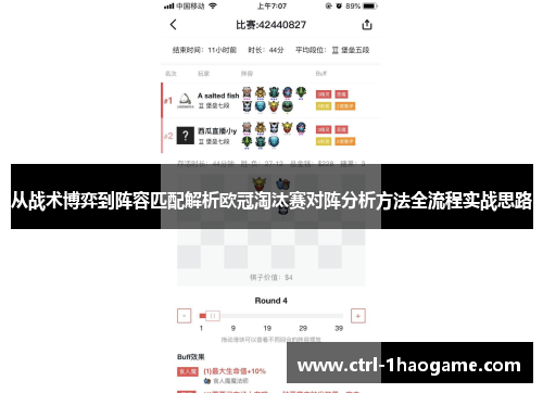从战术博弈到阵容匹配解析欧冠淘汰赛对阵分析方法全流程实战思路